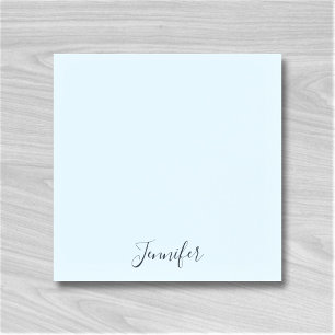 Post-it® Nom personnalisé Pastel Blue Notes postales perso