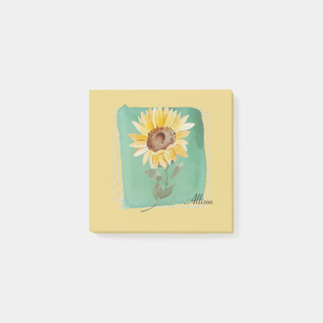 Post-it® Nom personnalisé Sunflower Post (Devant)