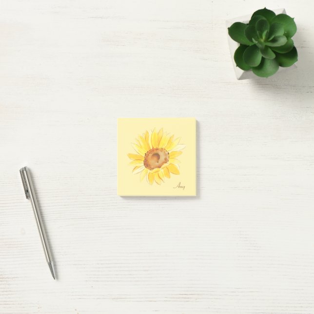 Post-it® Nom personnalisé Sunflower Post-it Notes (Bureau)