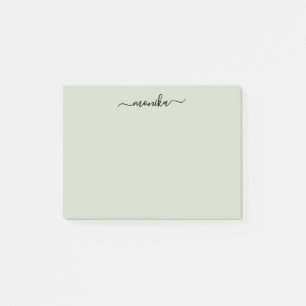 Post-it® Nom personnalisé vert brillant