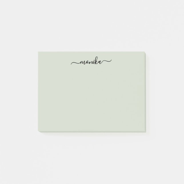 Post-it® Nom personnalisé vert brillant (Devant)