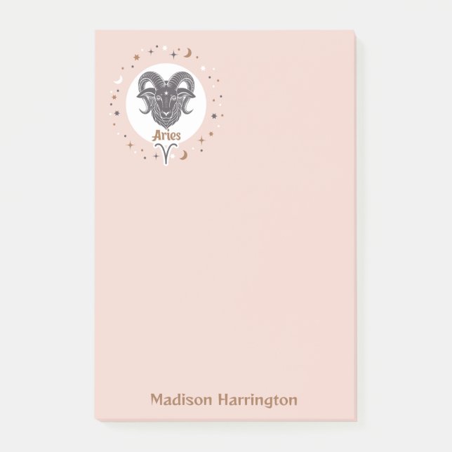 Post-it® Nom personnalisé Zodiac Sign Ays (Devant)