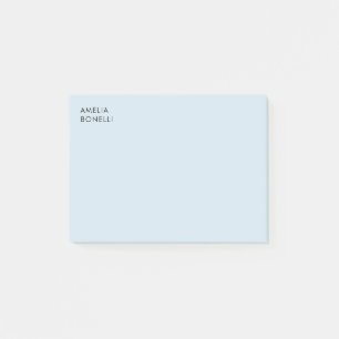 Post-it® Nom propre Minimaliste Moderne Professionnel Bleu