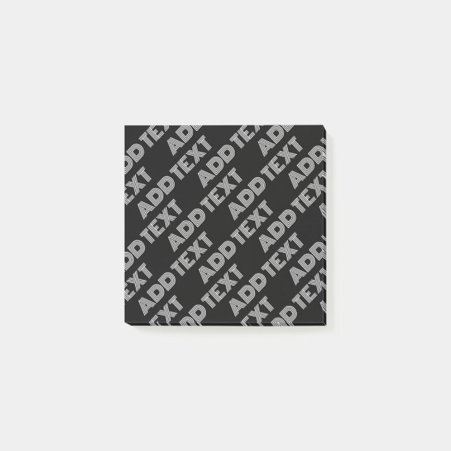 Post-it® Nom rétro-moderne gras ou Motif Word (Devant)