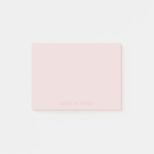 Post-it® Nom rose subtil sur rose pâle