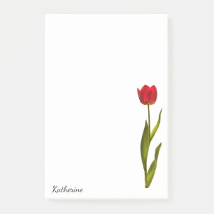 Post-it® Nom - Tall Red Tulip Spring Photographie florale