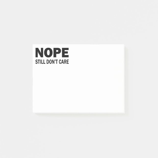 Post-it® Nope ne s'inquiètent toujours pas (Devant)