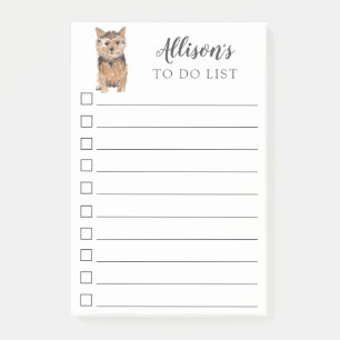 Post-it® Norfolk Terrier Dog Personnalisé À Faire Liste Pos