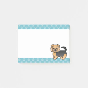 Post-it® Norfolk Terrier noir et feu Chien de dessin animé