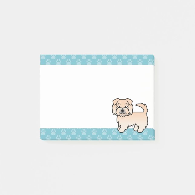 Post-it® Norfolk Terrier Rouquin de Dessin Animé & Bordures (Devant)