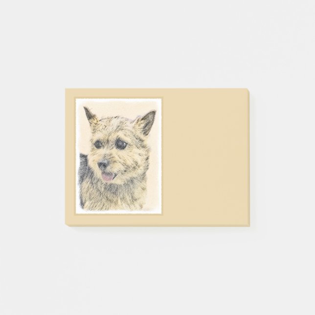 Post-it® Norwich Terrier Peinture - Cute Original Chien Art (Devant)