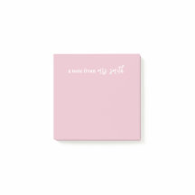 Note à coller rose personnalisable