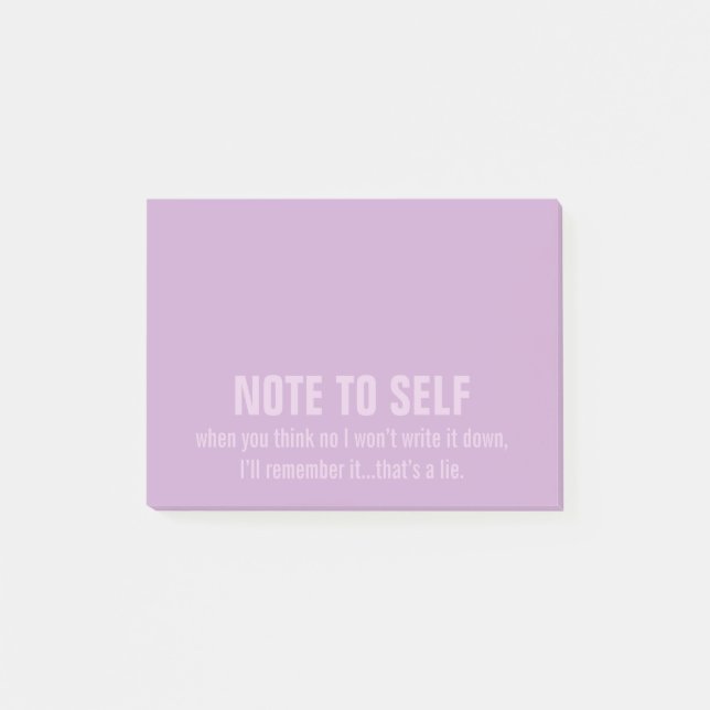 Post-it® Note amusante pour Self Purple (Devant)