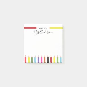 Post-it® Note au crayon arc-en-ciel de l'enseignant