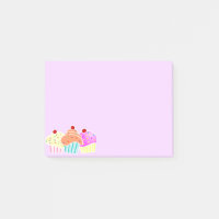 Note collante de 3 petits gâteaux