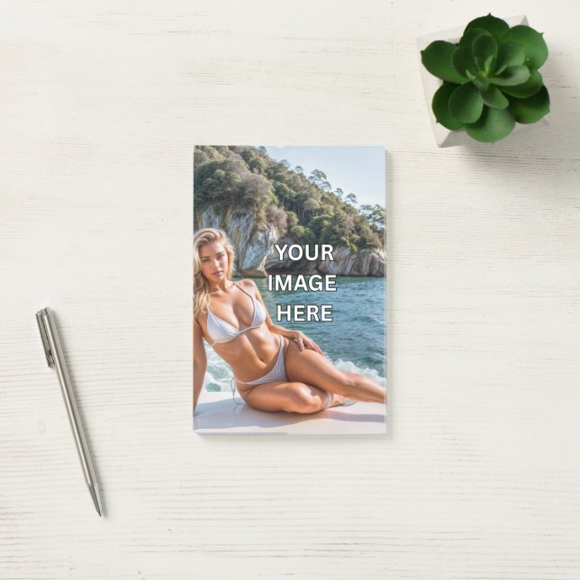 Post-it® NOTE! 🗒️ Custom Notes – Add Image or Text (Bureau)