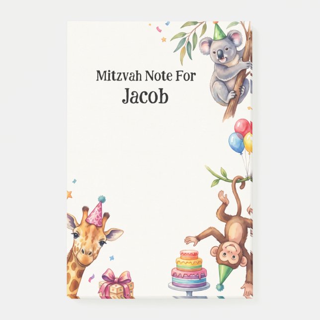 Post-it® Note de Bat Mitzvah pour fille garçon juif (Devant)