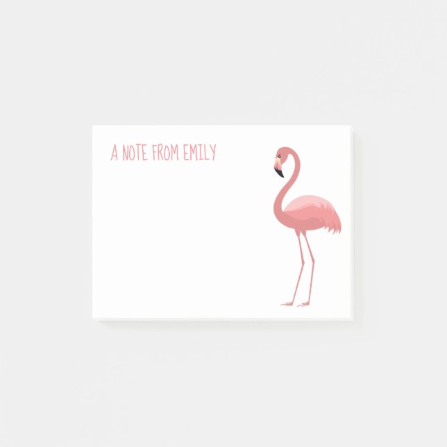 Post-it® Note de Flamant Rose (Devant)