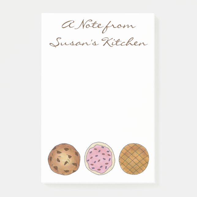 Post-it® Note De La Cuisine Beurre D'Arachide Sucre Cookie (Devant)