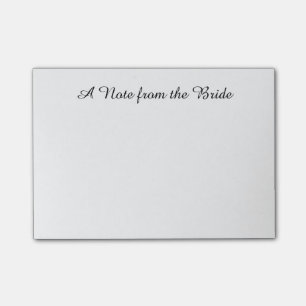 Post-it® "Note de la mariée" Post-its