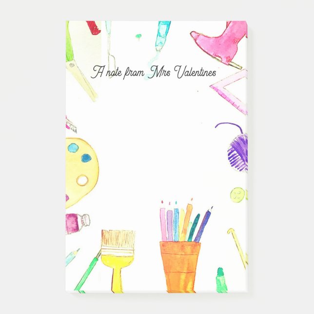 Post-it® Note de l'Ecole de crayons pour enseignants aquare (Devant)