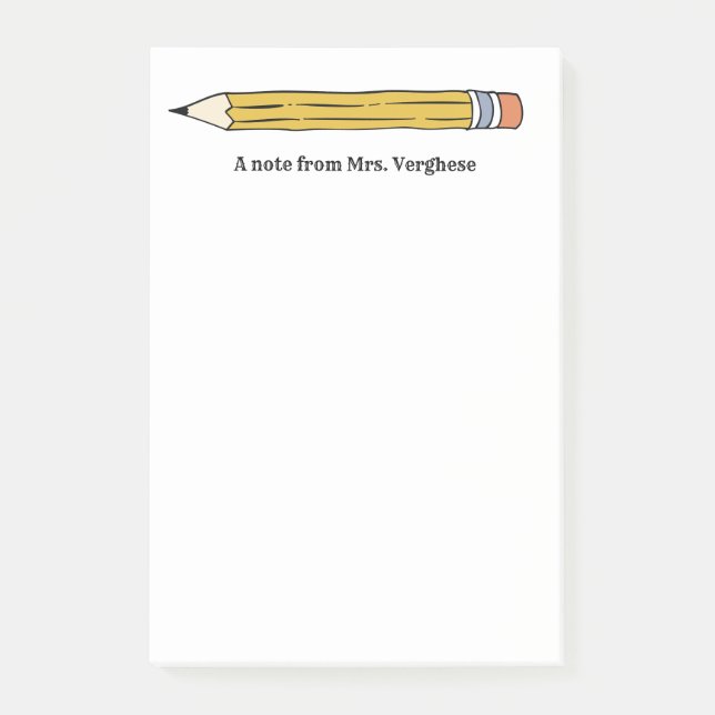 Post-it® Note De L'Enseignant Numéro 2 Crayon (Devant)