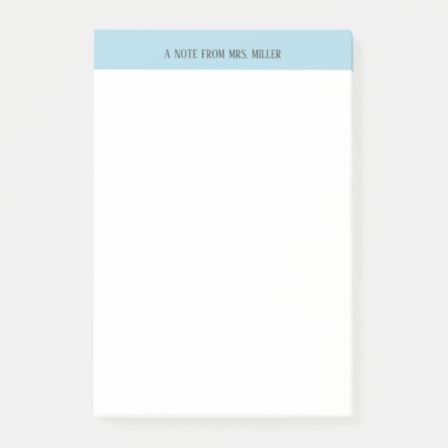 Post-it® Note de l'enseignant personnalisée (Devant)