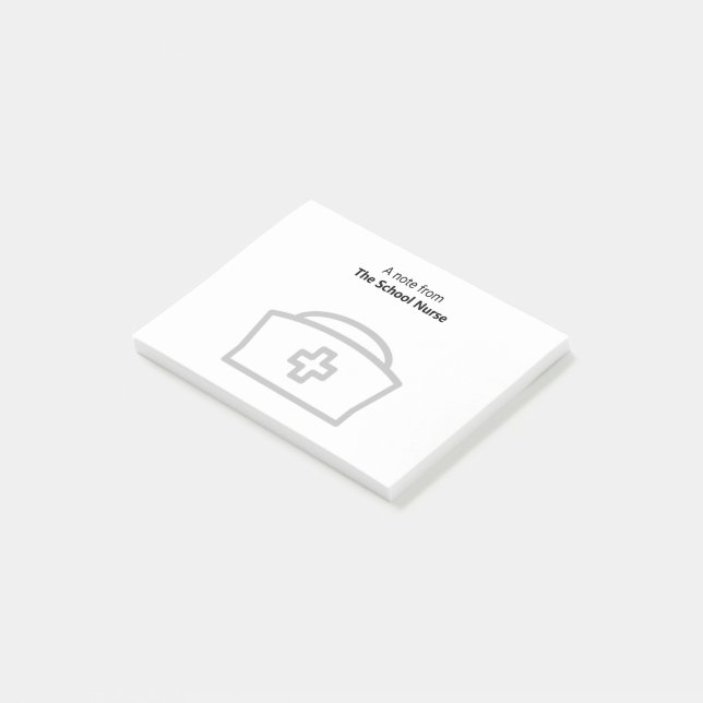 Post-it® Note de l'infirmière et du Casquette de l'école (Incliné)