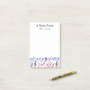 Post-it® Note De Musique Aquarelle Colorée