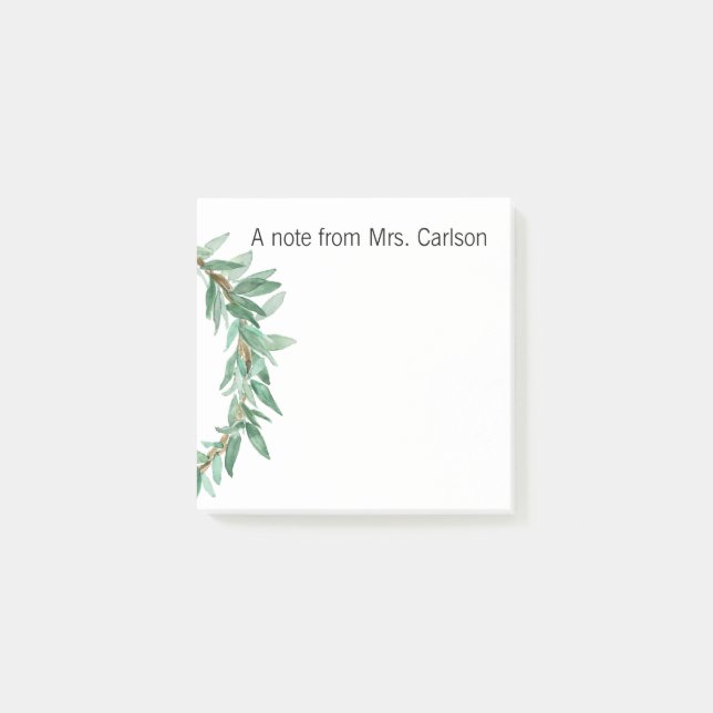 Post-it® Note de post-it avec la guirlande (Devant)