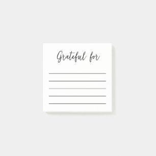 Post-it® Note de post-it de Gratitude minimale