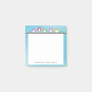 Post-it® Note de post-it personnalisée par hibou mignon
