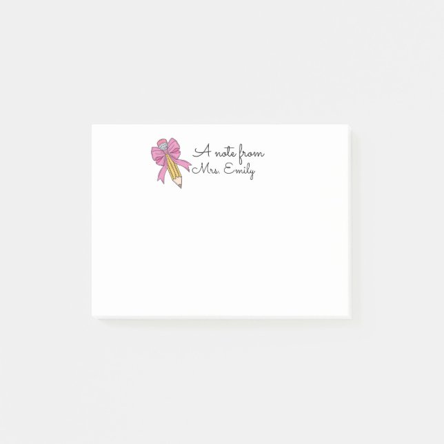 Post-it® Note Du Crayon Enseignant (Devant)