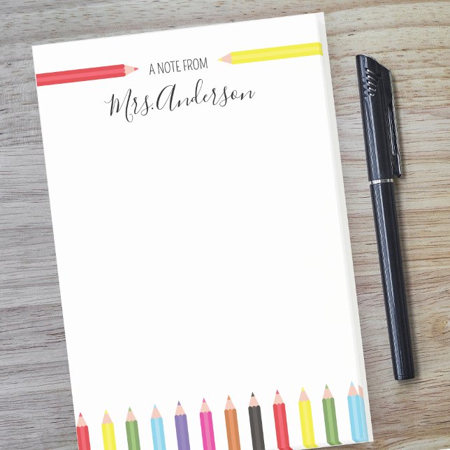 Post-it® Note du professeur Rainbow Pencils (Rainbow Note from the Teacher Appreciation Gift)