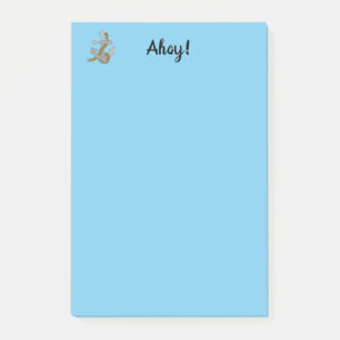 Post-it® Note Pad - Ahoy avec Ancre gris