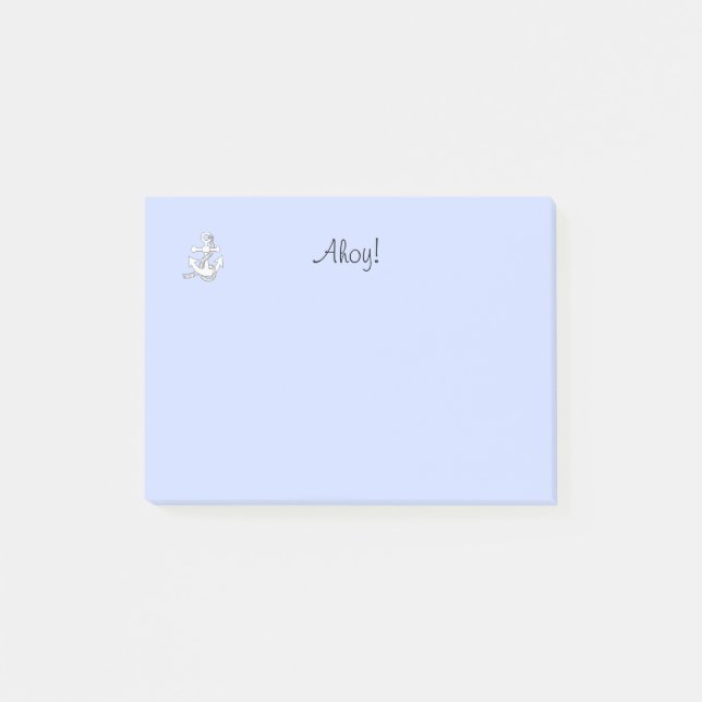 Post-it® Note Pad - Ahoy with Anchor (Devant)