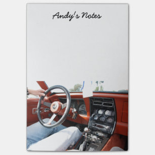 Post-it® Note Pad avec 1981 Corvette Car Intérieur