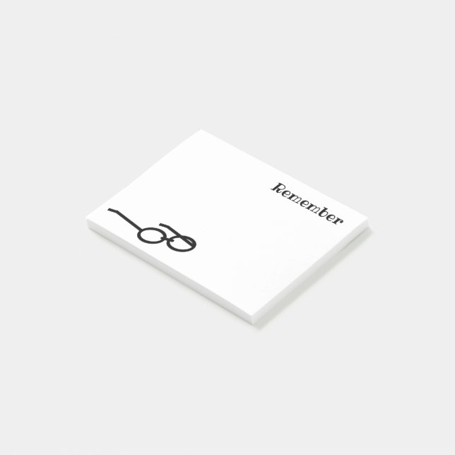 Post-it® Note post-it - Se souvenir avec lunettes (Incliné)