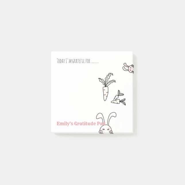 Post-it® Notelets de Gratitude Personnalisés - Quitter le M (Devant)