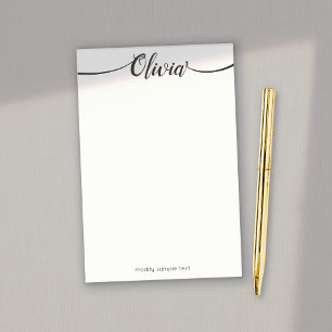 Post-it® Notep de calligraphie de script blanc simple