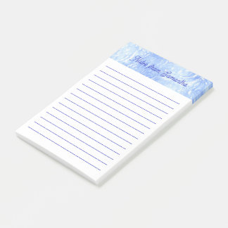 Post-it® Notes Abstraites personnalisées en bleu et blanc