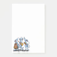 Notes adhésives amusantes de la bande de musique d