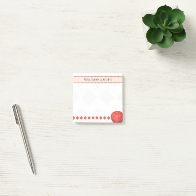 Post-it® Notes adhésives Apple avec nom personnalisé de l'e (Bureau)