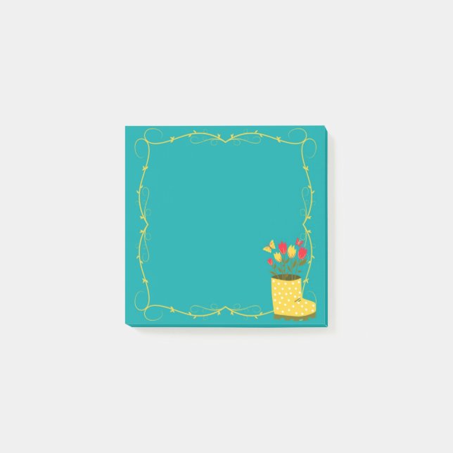 Post-it® Notes adhésives Bottes de pluie, Tulipe, Papillon  (Devant)