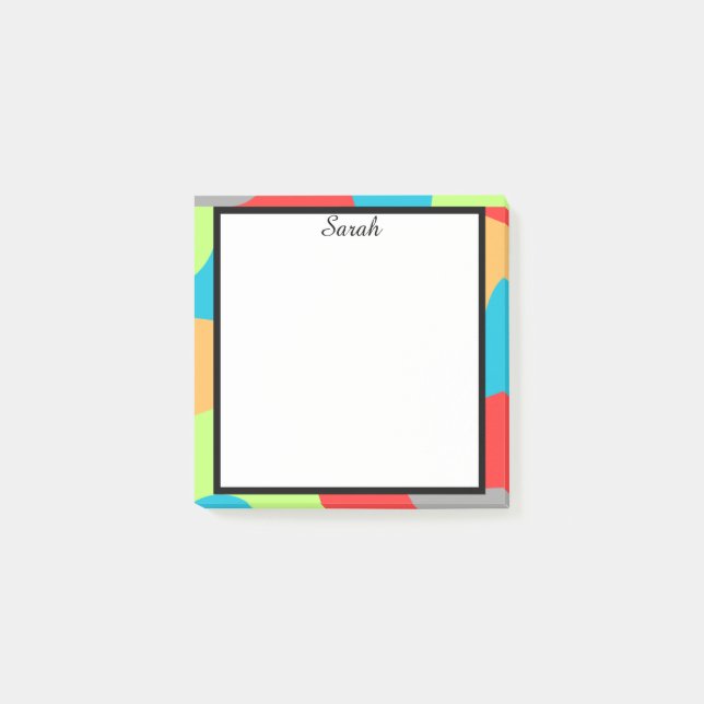 Post-it® Notes adhésives cadre abstrait coloré (Devant)