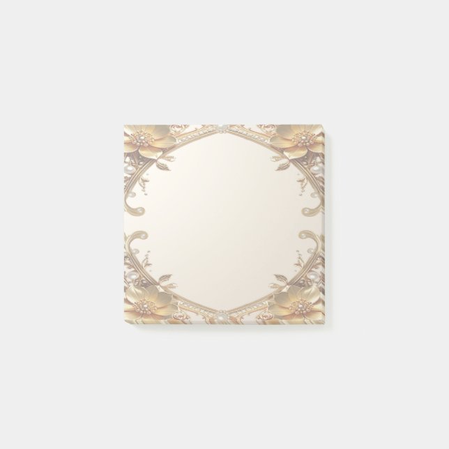 Post-it® Notes adhésives cadre or élégant (Devant)