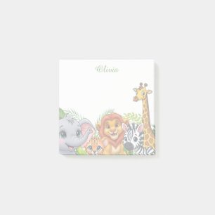 Post-it® Notes adhésives d'animaux de safari dans la jungle