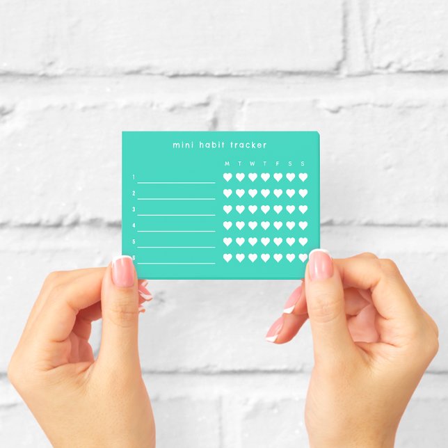 Post-it® Notes adhésives de suivi d'habitudes mini vertes (Créateur téléchargé)