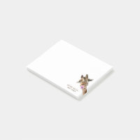 Notes adhésives drôles Girafe ludique - Texte pers