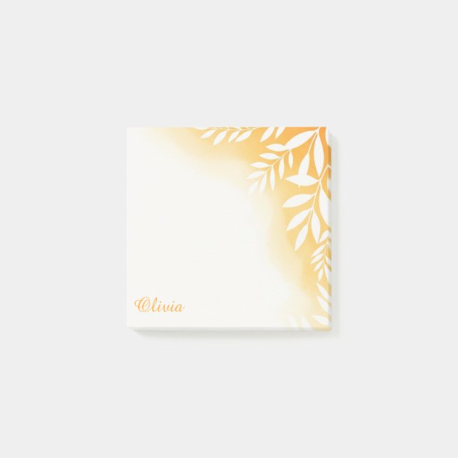 Post-it® Notes adhésives personnalisées aquarelle dorée (Devant)